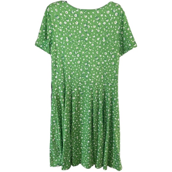 Melissa Masse Green Floral Print Swing Dress Size Large NWT - Picture 12 of 12